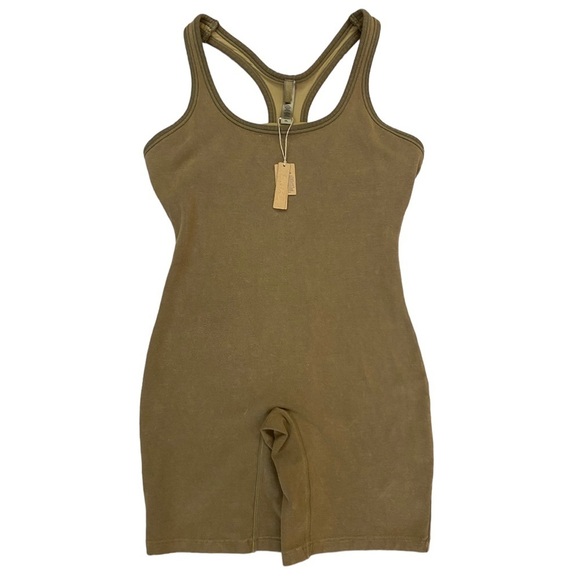 NWT Skims Outdoor Basics Mid Thigh Bodysuit Romper in Sepia Size 2XL - Picture 2 of 10